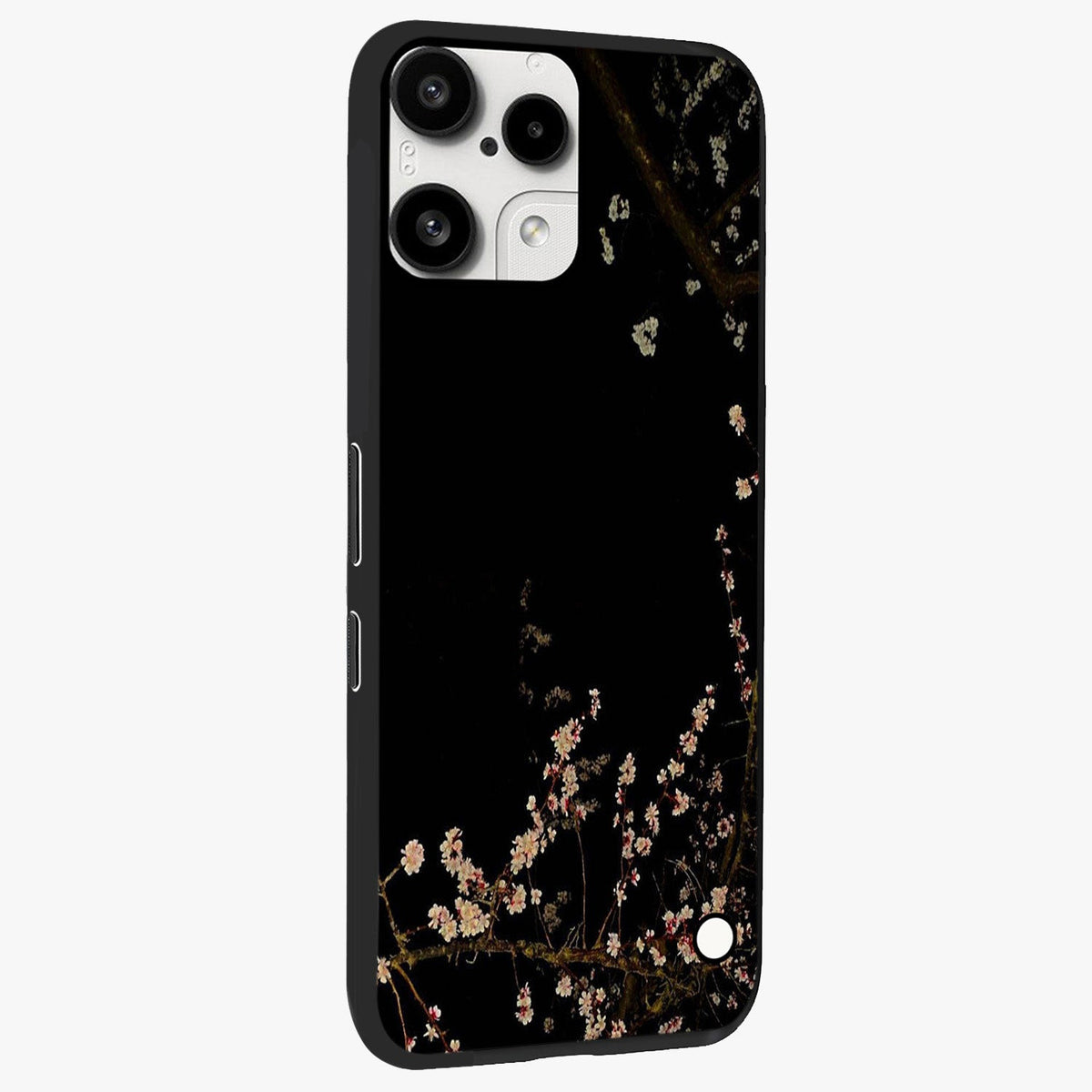 Petal Moon Light With Custom Name Glass Case upright view showcasing elegant floral moon artwork with personalized aesthetic.