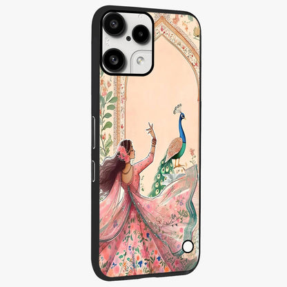 Royal Grace Muse Glass Case upright view showcasing stylish artistic artwork with sophisticated royal theme.