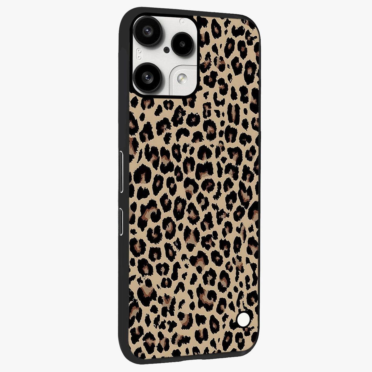 Savage Chic Pattern Glass Case upright view showcasing trendy decorative artwork with edgy fashion theme.