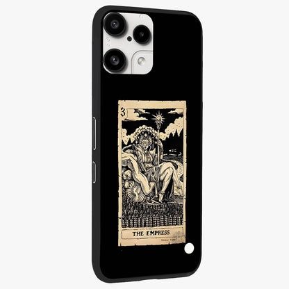 The Empress Glass Case upright view showcasing powerful empress themed artwork with luxurious artistic theme.