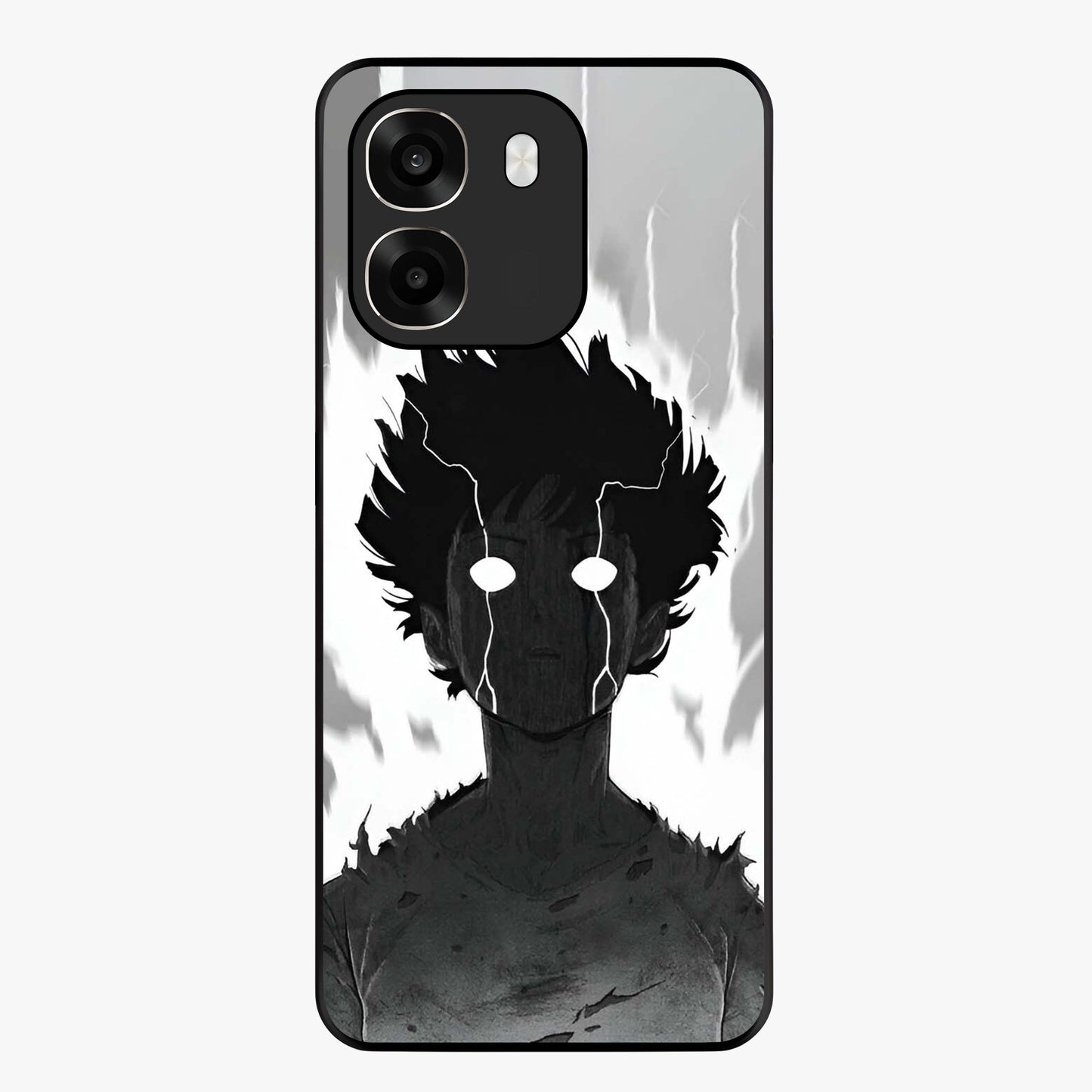 Awakened Inner Rage Glass Case showing flat back view with intense artistic artwork and glossy glass finish.
