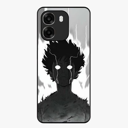 Awakened Inner Rage Glass Case showing flat back view with intense artistic artwork and glossy glass finish.