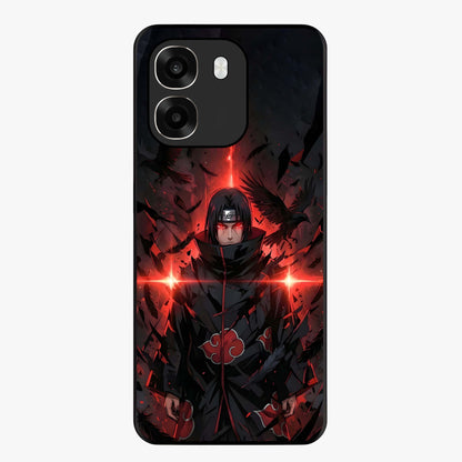 Focus Mode On Glass Case showing flat back view with bold motivational typography design and glossy glass finish.