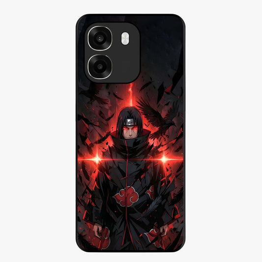 Focus Mode On Glass Case showing flat back view with bold motivational typography design and glossy glass finish.