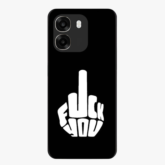 Rebel Mode On Glass Case showing flat back view with bold rebellious typography artwork and glossy glass finish.