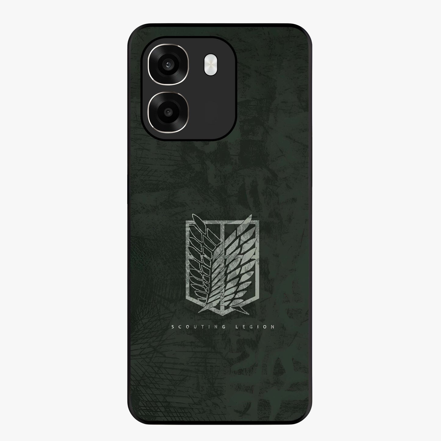 Wings Of Freedom Glass Case showing flat back view with symbolic wings artwork and glossy glass finish.