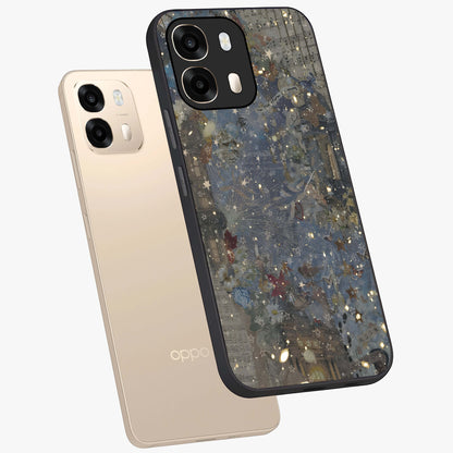 Aesthetic Astrolophia Glass Case displayed in angled mockup highlighting artistic aesthetic elements and smooth glass surface.