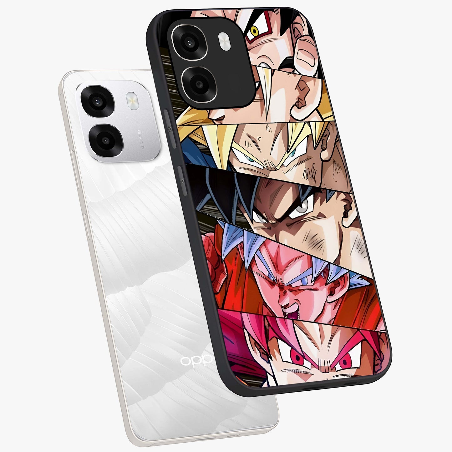 Anime Character Glass Case displayed in angled mockup highlighting colorful anime character illustration.