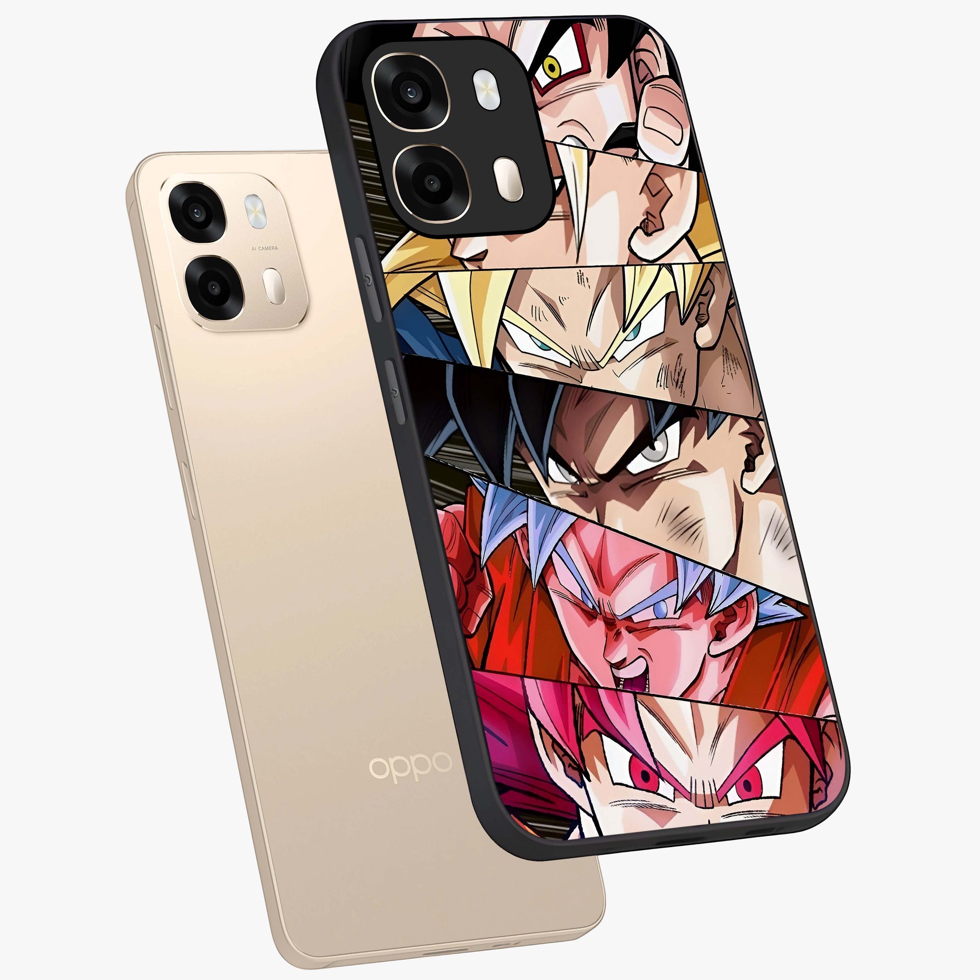 Anime Character Glass Case displayed in angled mockup highlighting colorful anime character illustration.