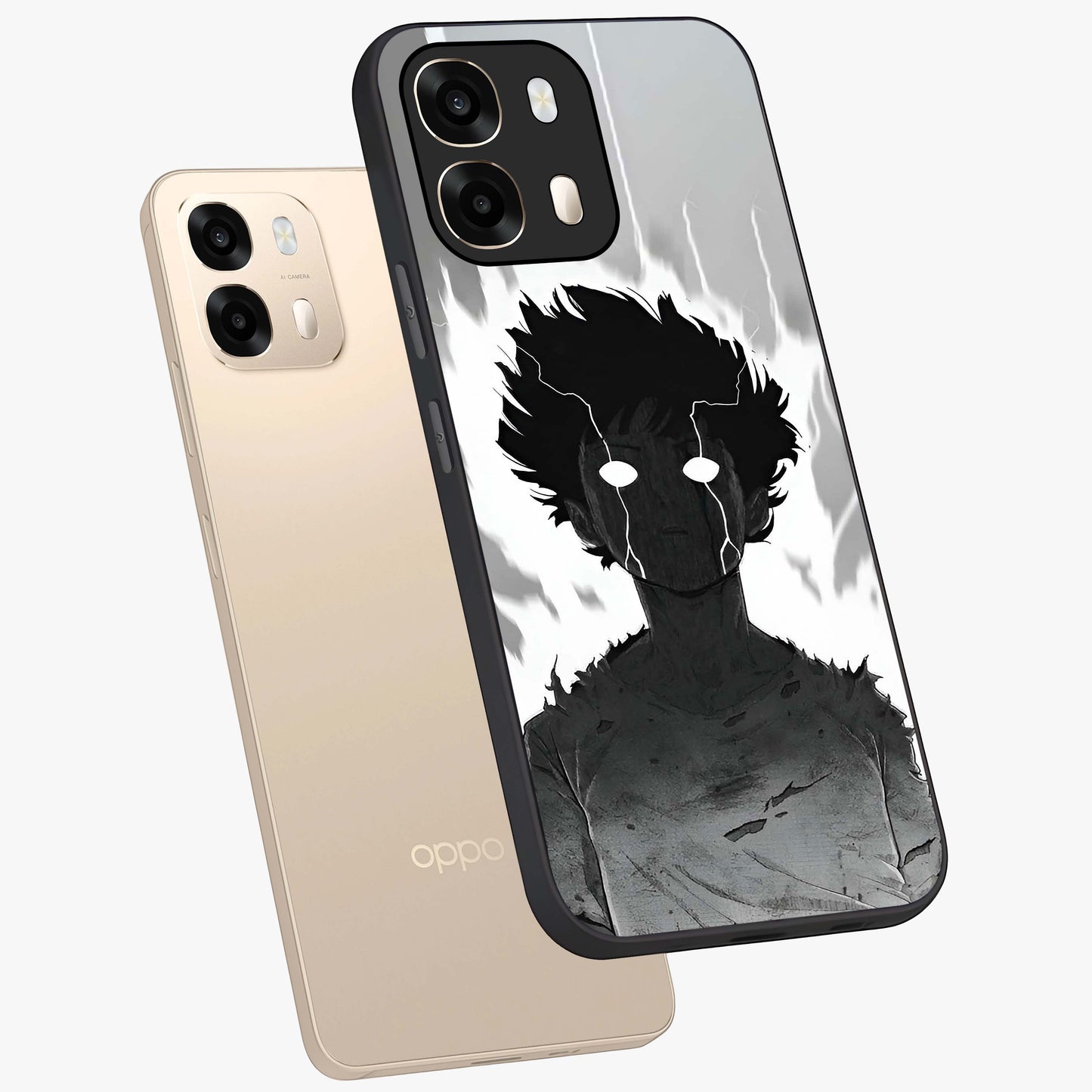 Awakened Inner Rage Glass Case displayed in angled mockup highlighting powerful graphic design and bold artistic theme.
