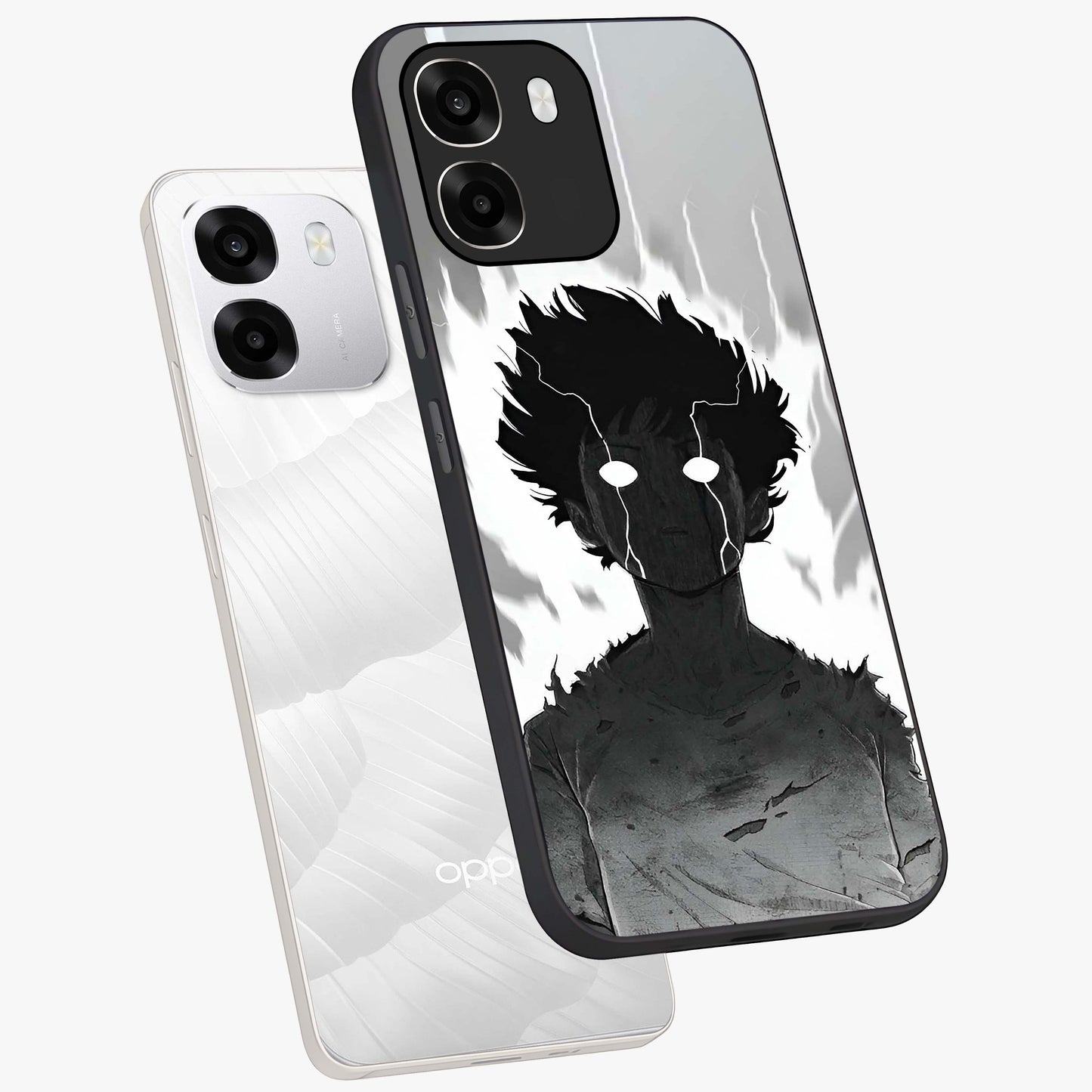 Awakened Inner Rage Glass Case displayed in angled mockup highlighting powerful graphic design and bold artistic theme.