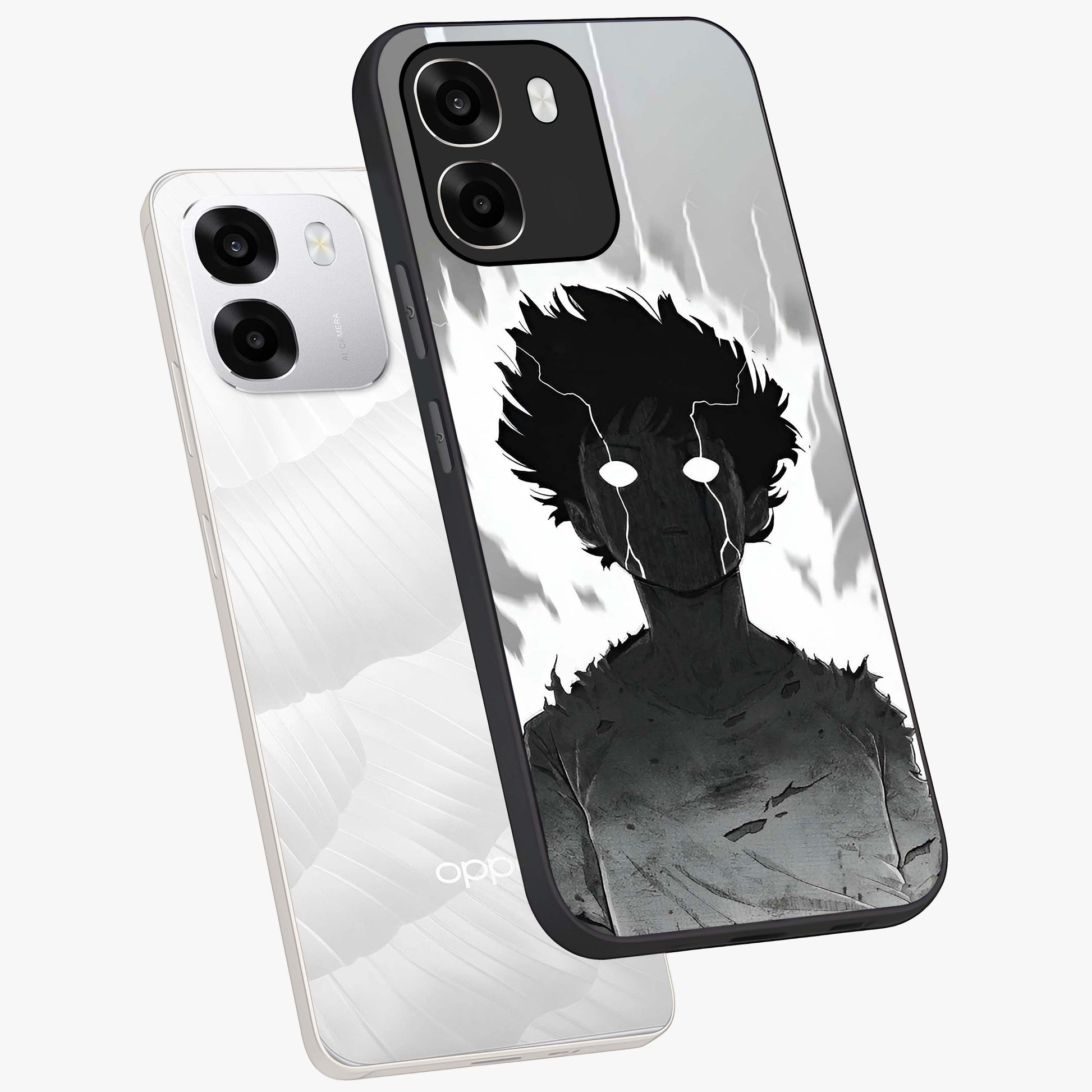 Awakened Inner Rage Glass Case displayed in angled mockup highlighting powerful graphic design and bold artistic theme.