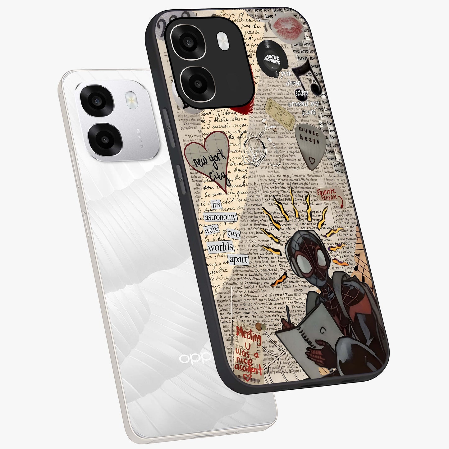 City Dream Sketch Glass Case displayed in angled mockup highlighting minimal city illustration with aesthetic sketch style.