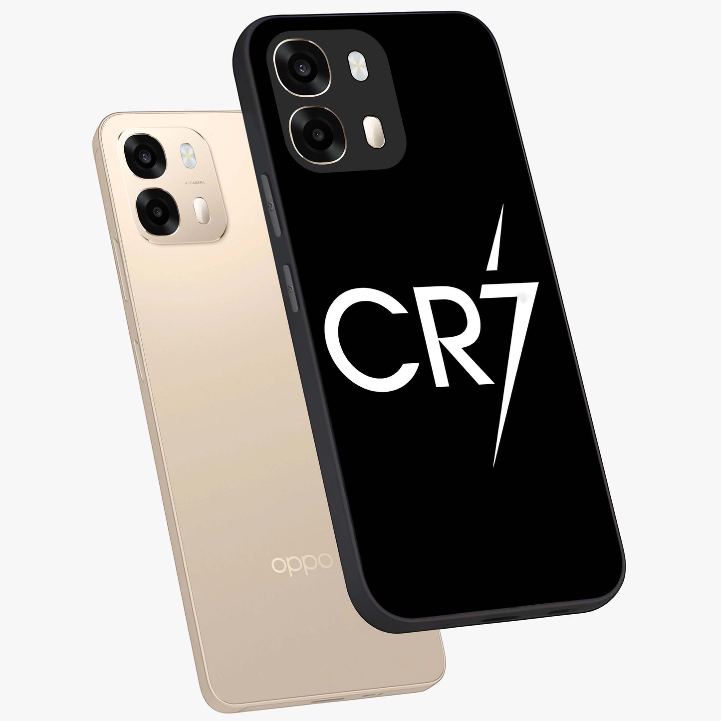 Cr7 Elite Strike Glass Case displayed in angled mockup highlighting powerful sports graphic with bold athletic theme.