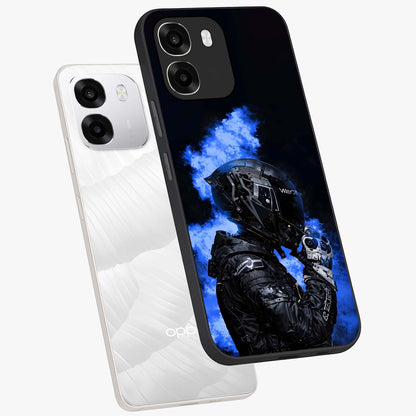 Cyber Sentinel Protocol Glass Case displayed in angled mockup highlighting digital cyber design with sci-fi aesthetic style.