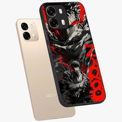 Demon Sword Resolve Glass Case displayed in angled mockup highlighting powerful demon sword illustration with dark fantasy aesthetic.