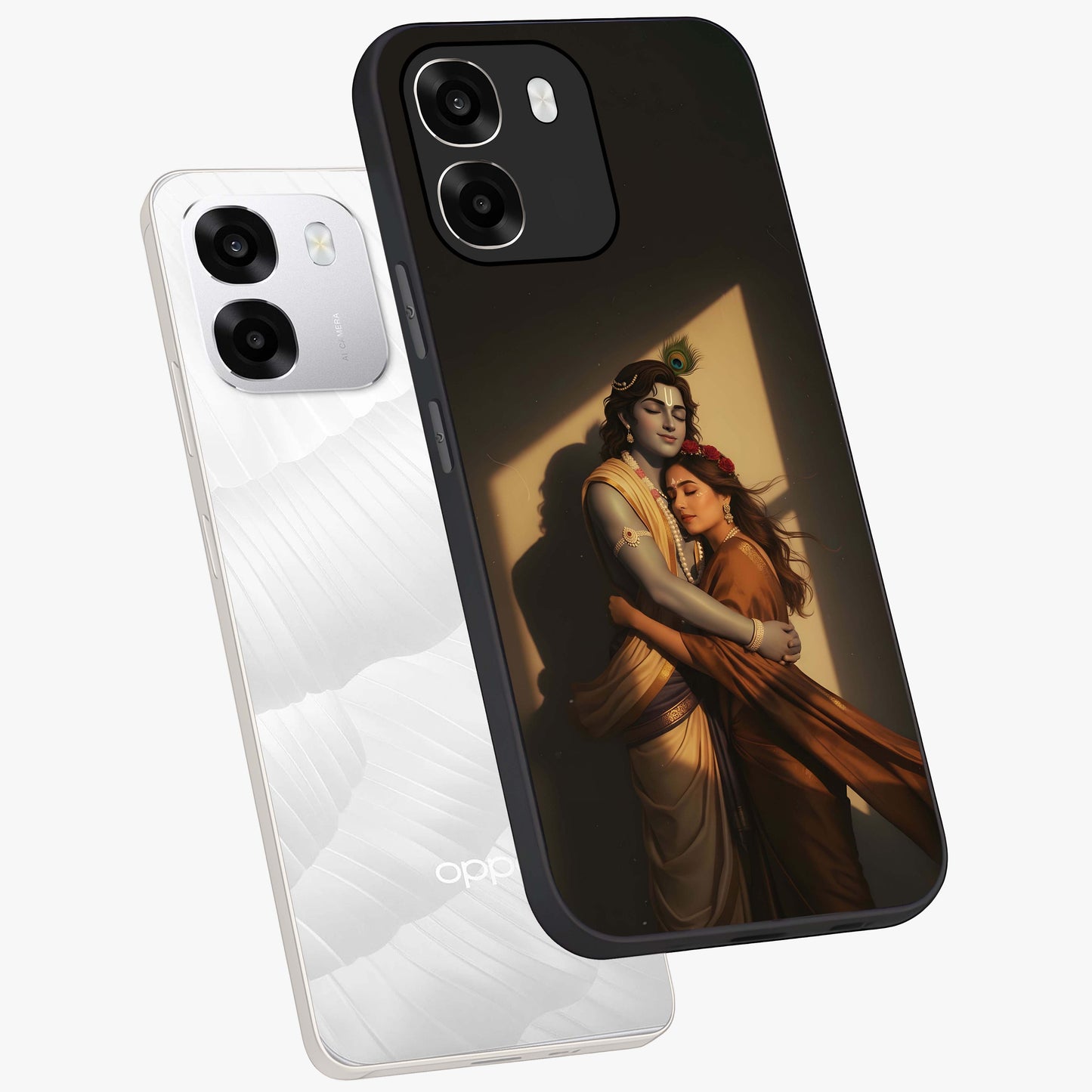Divine Eternal Love Glass Case displayed in angled mockup highlighting elegant divine inspired design with peaceful aesthetic.