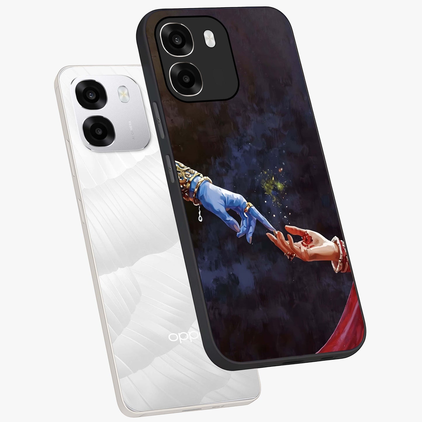 Divine Touch Eternal Glass Case displayed in angled mockup highlighting elegant divine inspired design with calm aesthetic style.