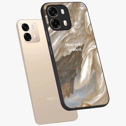 Divine Winged Grace Glass Case displayed in angled mockup highlighting graceful wing design with divine aesthetic style.