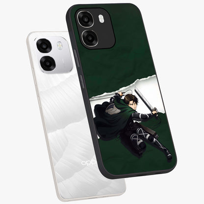 Emerald War Vanguard Glass Case displayed in angled mockup highlighting intense battle inspired design with emerald tone aesthetic.