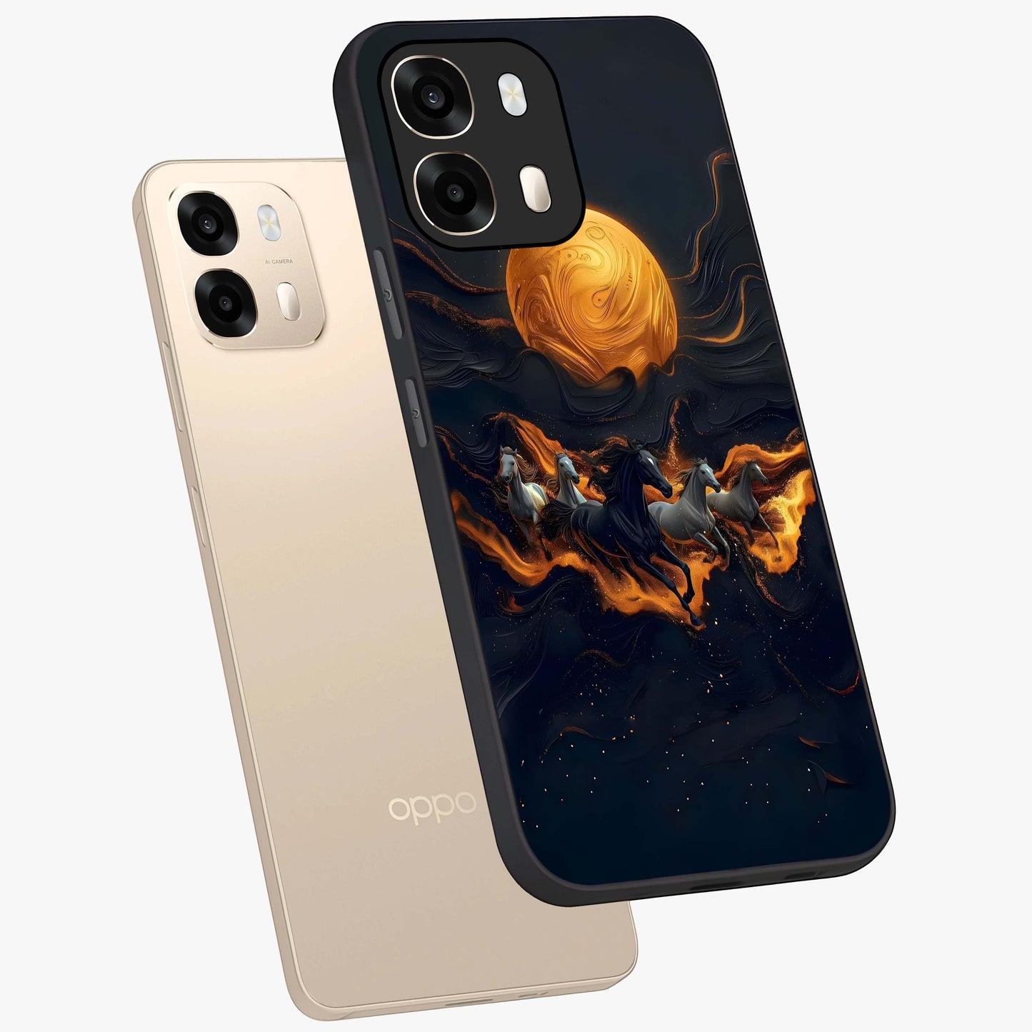 Golden Royal Heritage Glass Case displayed in angled mockup highlighting luxurious heritage design with golden aesthetic style.