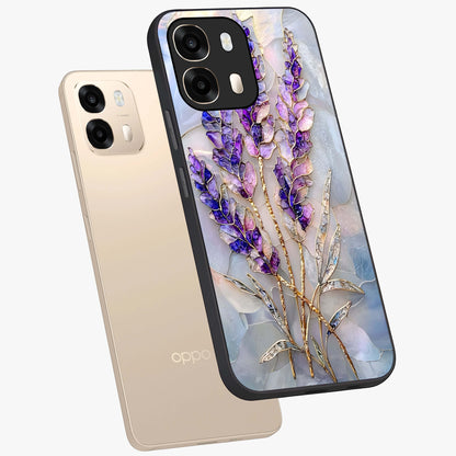 Lavender Dream Glow Glass Case displayed in angled mockup highlighting dreamy purple glow design with soft artistic style.