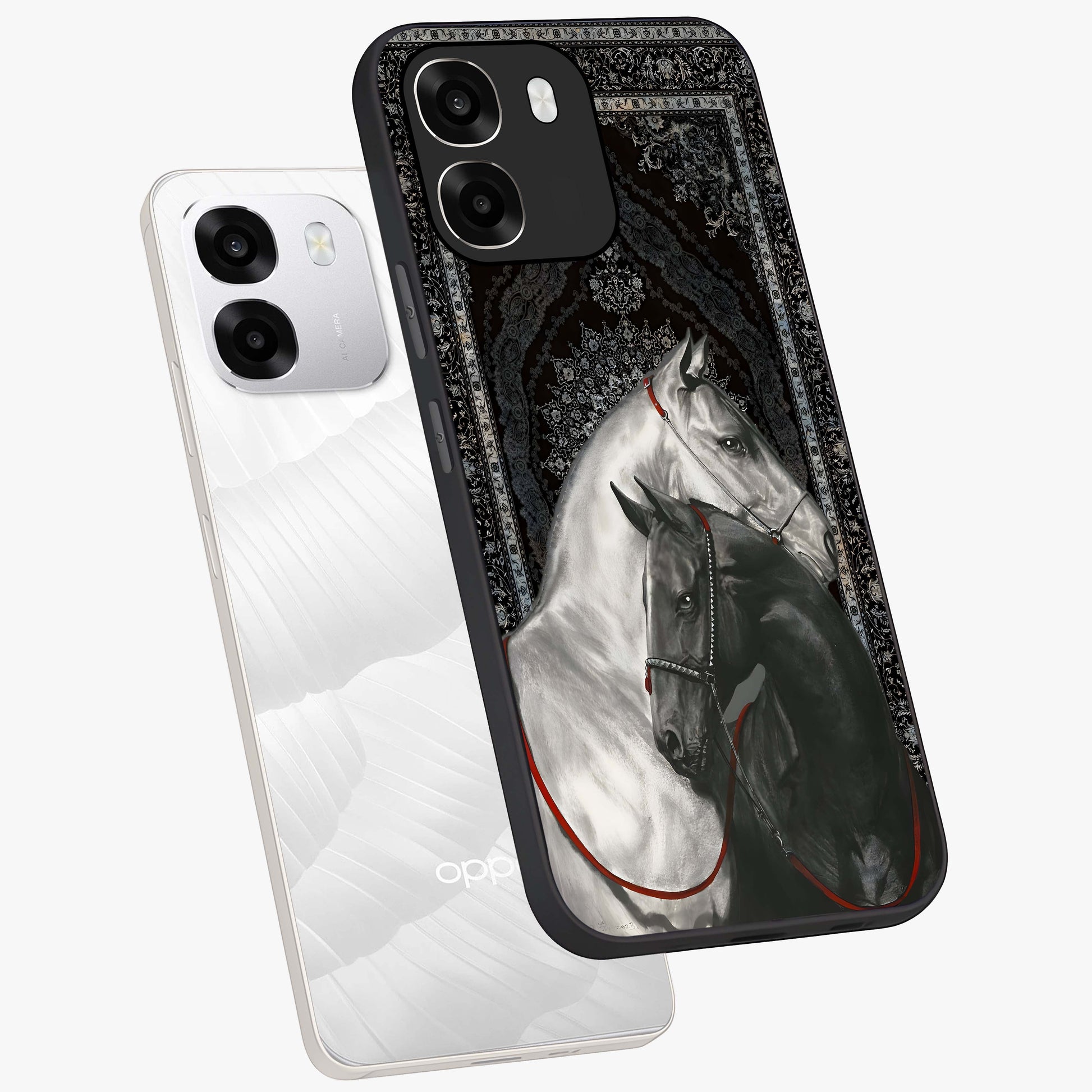 Majestic Ride Legacy Glass Case displayed in angled mockup highlighting sleek vehicle design with bold racing aesthetic.