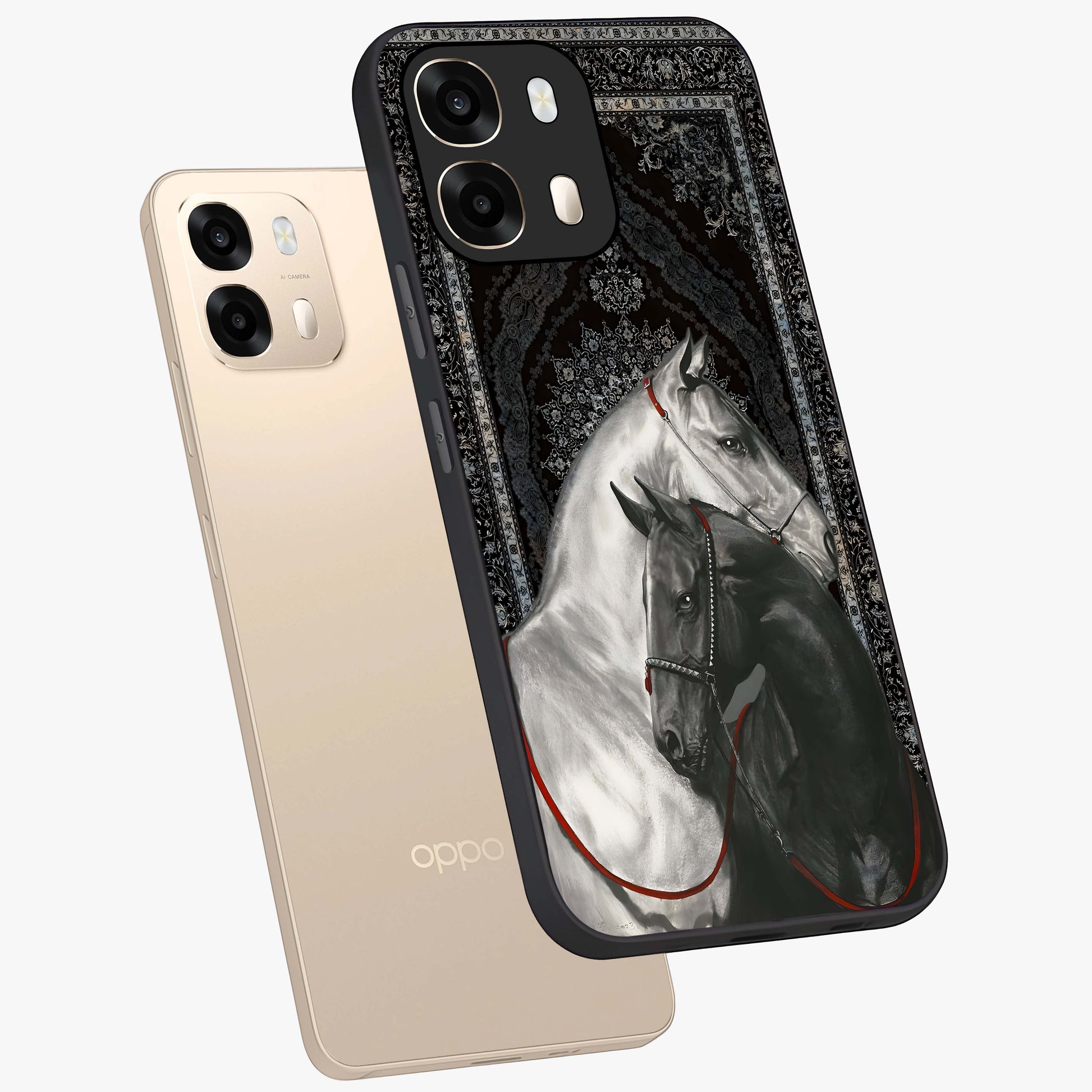 Majestic Ride Legacy Glass Case displayed in angled mockup highlighting sleek vehicle design with bold racing aesthetic.