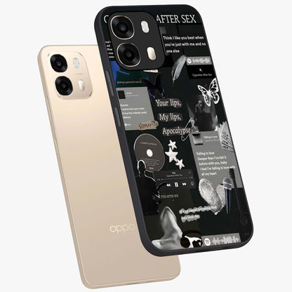 Midnight Love Echo Glass Case displayed in angled mockup highlighting elegant love inspired design with deep aesthetic style.