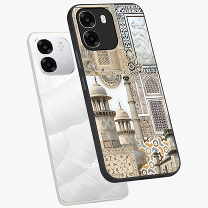 Mughal Marble Legacy Glass Case displayed in angled mockup highlighting elegant heritage marble artwork with royal aesthetic.