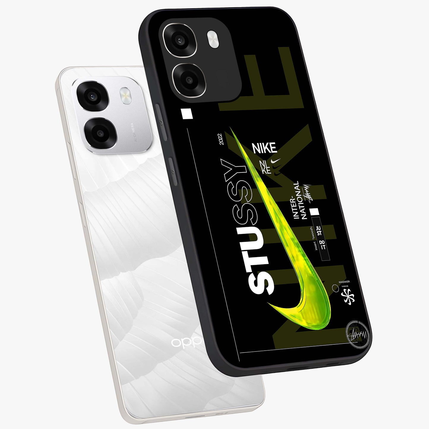 Neon Street Edition Glass Case displayed in angled mockup highlighting vibrant urban design with bold street aesthetic.