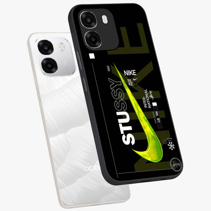 Neon Street Edition Glass Case displayed in angled mockup highlighting vibrant urban design with bold street aesthetic.