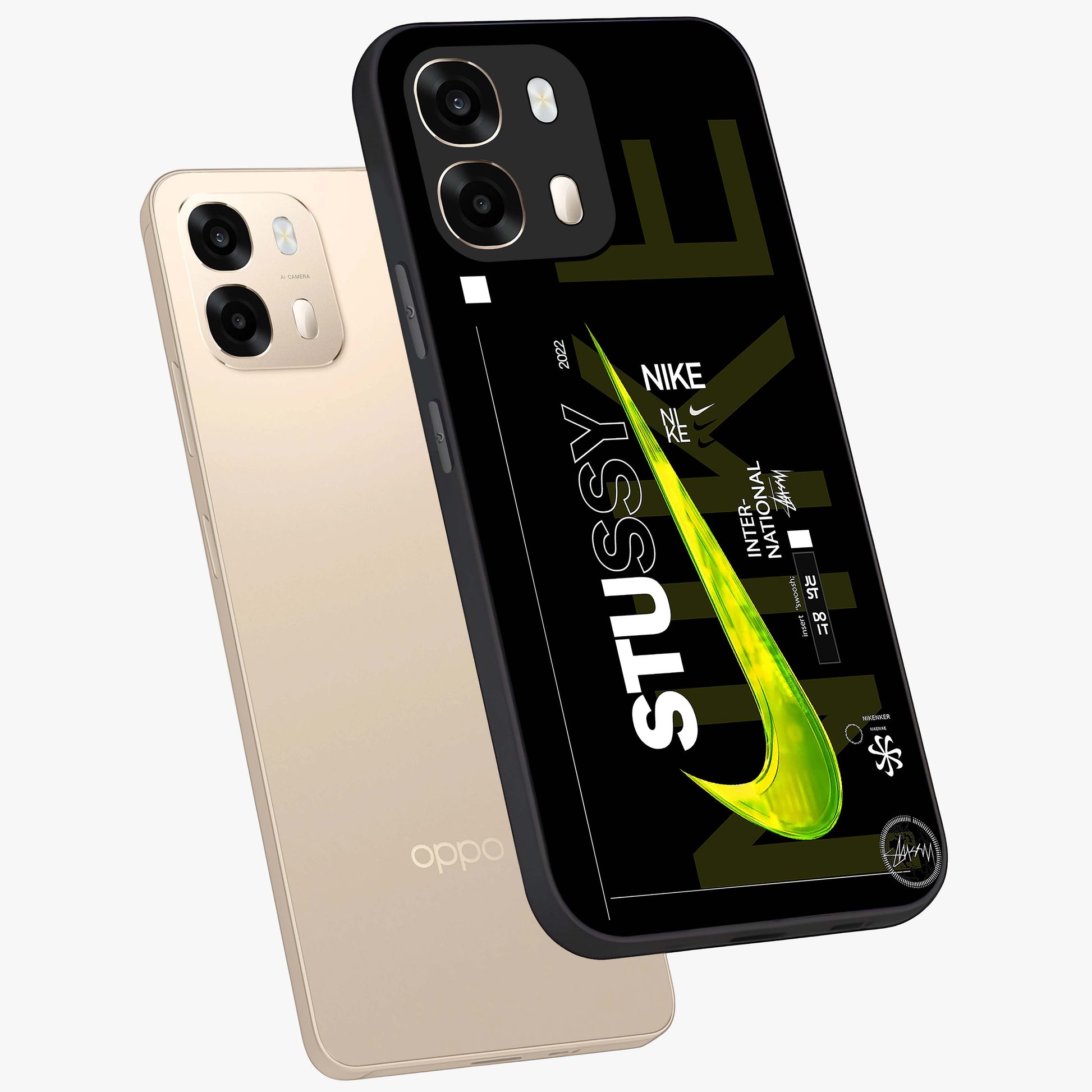 Neon Street Edition Glass Case displayed in angled mockup highlighting vibrant urban design with bold street aesthetic.