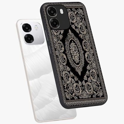 Noir Bloom Elegance Glass Case displayed in angled mockup highlighting refined flower design with stylish noir aesthetic.