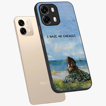 Peace Beyond War Glass Case displayed in angled mockup highlighting meaningful message design with artistic aesthetic style.
