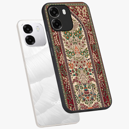 Persian Inspired Glass Case displayed in angled mockup highlighting intricate traditional design with elegant cultural aesthetic.