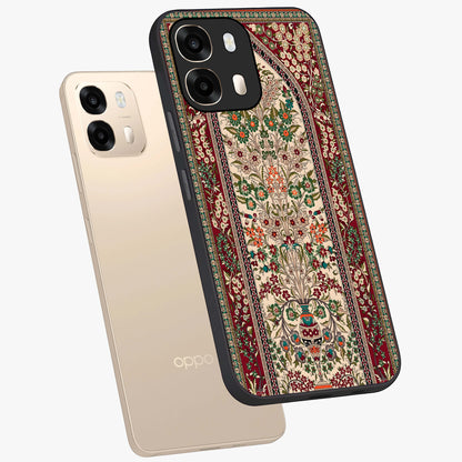 Persian Inspired Glass Case displayed in angled mockup highlighting intricate traditional design with elegant cultural aesthetic.