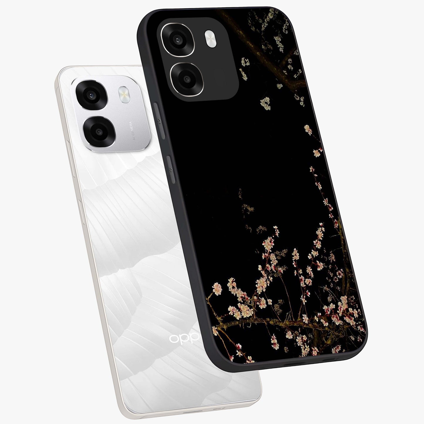 Petal Moon Light With Custom Name Glass Case displayed in angled mockup highlighting delicate petal design with custom name feature.