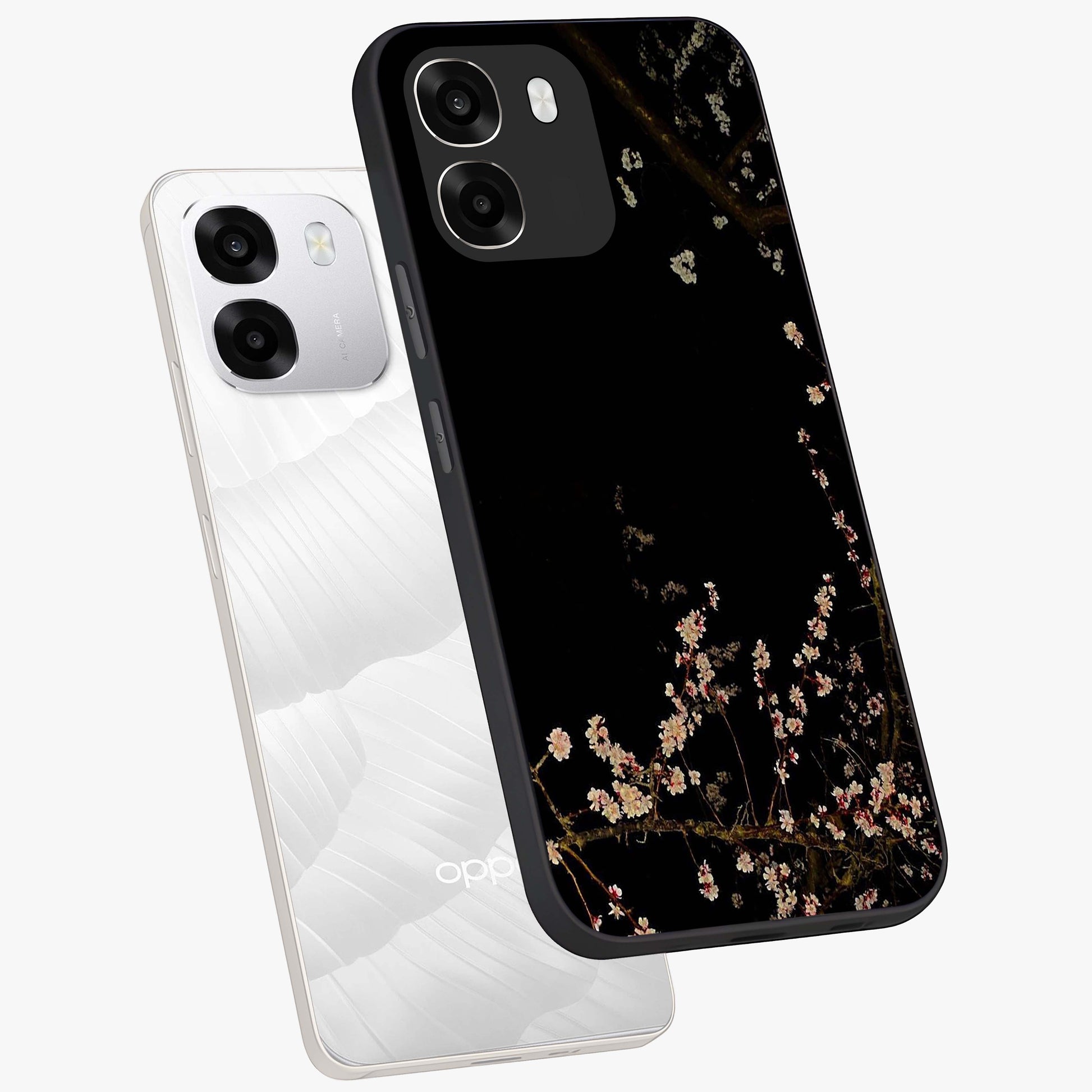 Petal Moon Light With Custom Name Glass Case displayed in angled mockup highlighting delicate petal design with custom name feature.