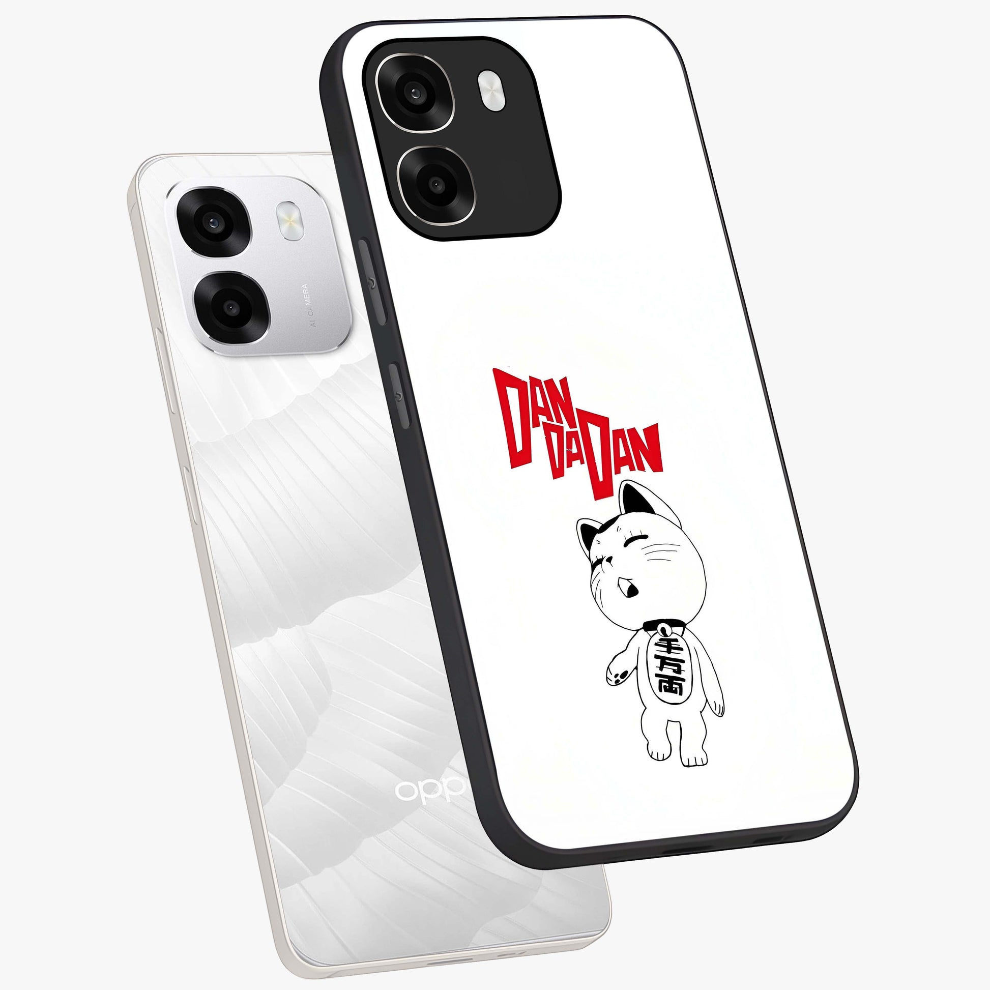 Playful Spirit Charm Glass Case displayed in angled mockup highlighting lively decorative design with playful aesthetic style.