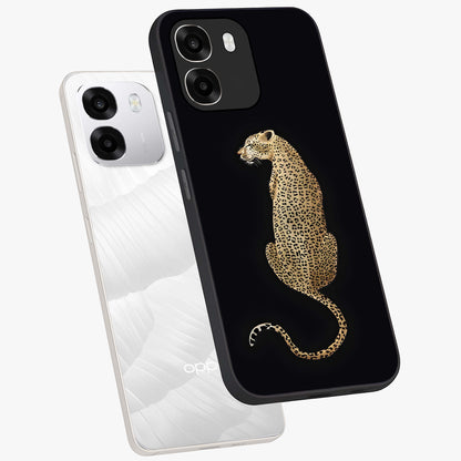 Regal Leopard Glass Case displayed in angled mockup highlighting powerful animal illustration with stylish wild aesthetic.