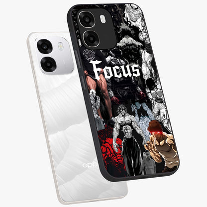 Relentless Power Focus Glass Case displayed in angled mockup highlighting bold statement design with modern aesthetic style.