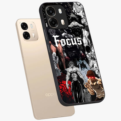 Relentless Power Focus Glass Case displayed in angled mockup highlighting bold statement design with modern aesthetic style.