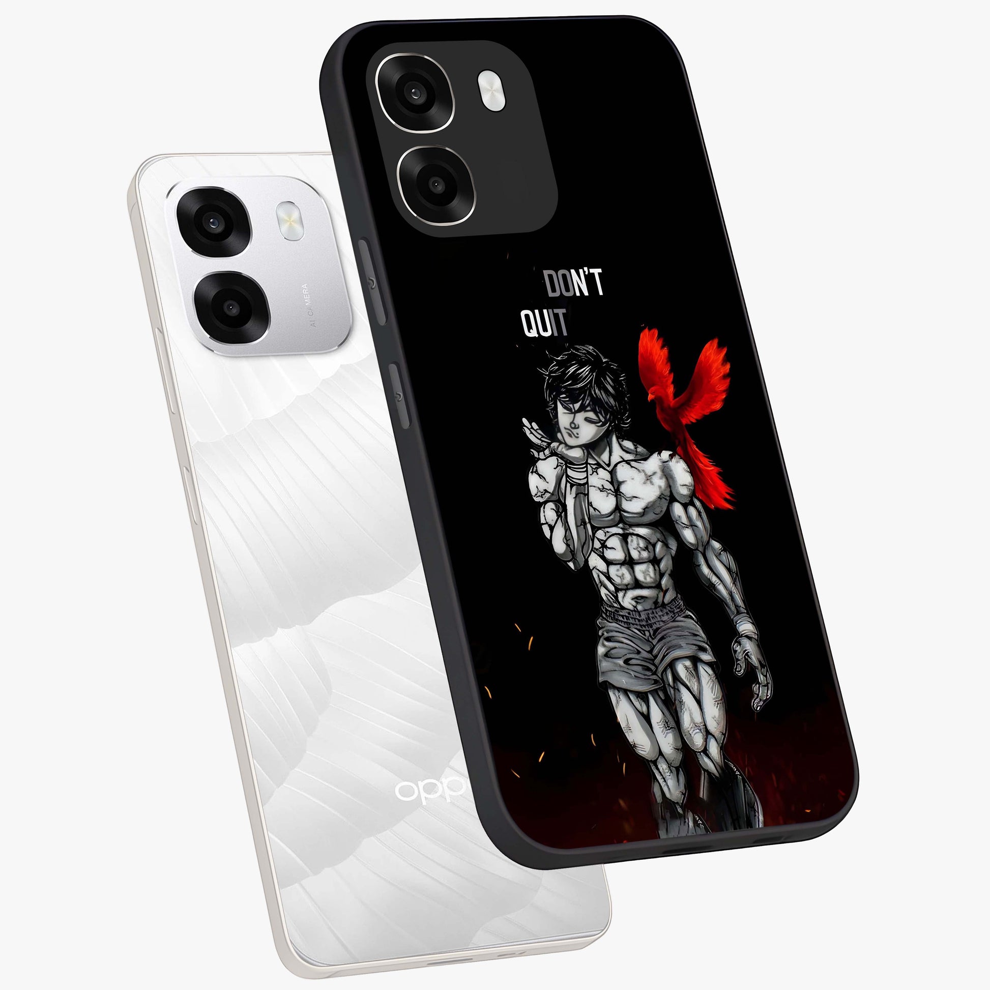 Rise Beyond Limits Glass Case displayed in angled mockup highlighting inspiring message design with modern aesthetic style.