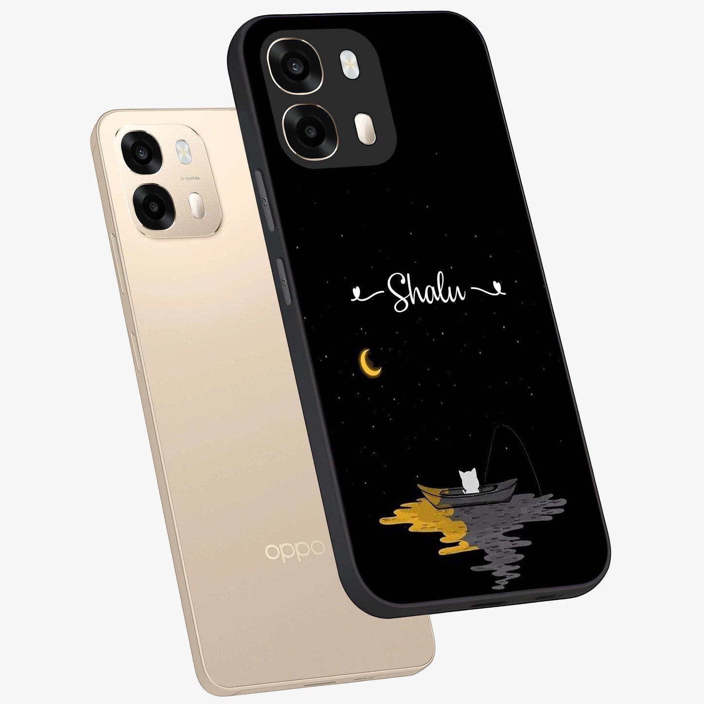 Silent Night Row Glass Case displayed in angled mockup highlighting peaceful evening design with dreamy night aesthetic.