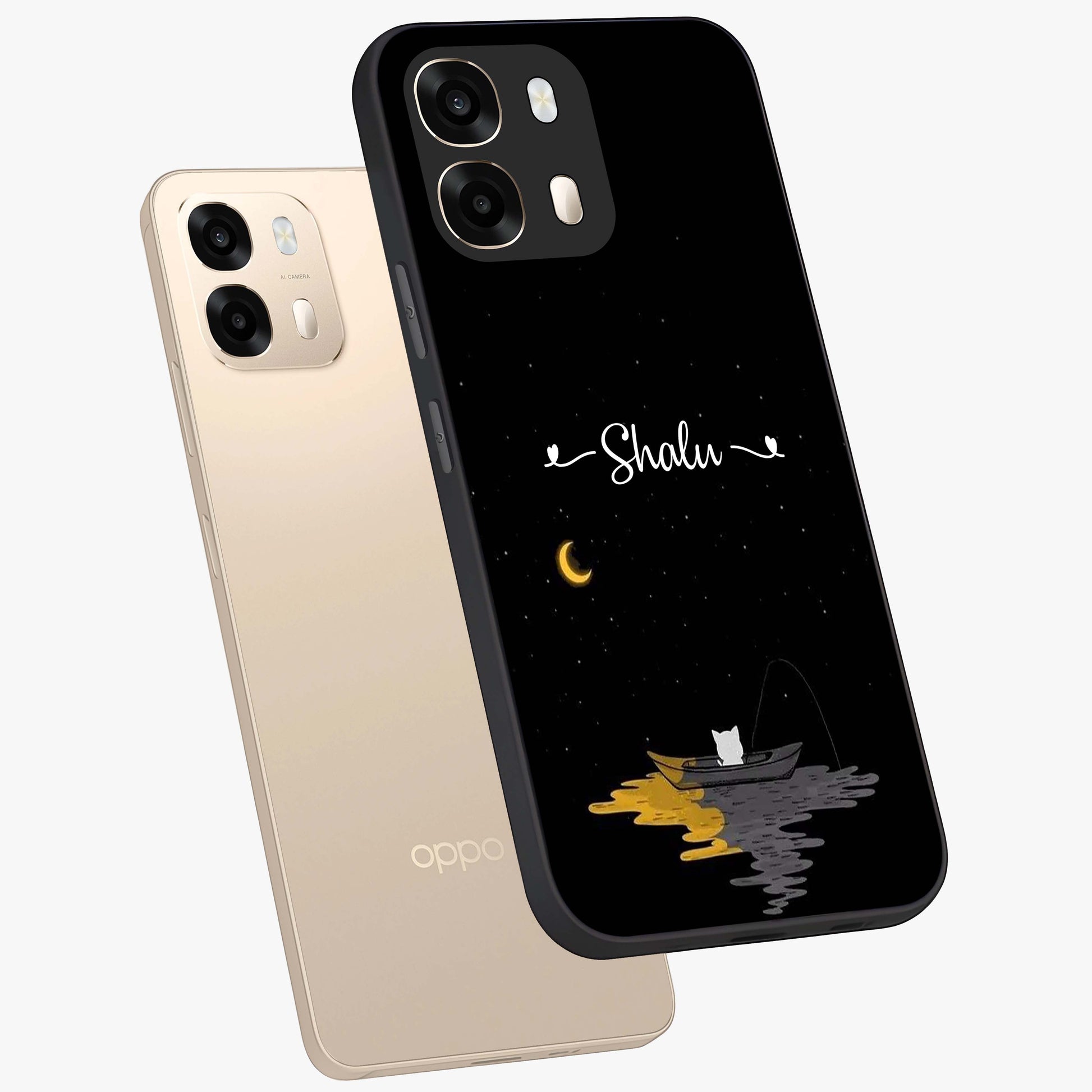 Silent Night Row Glass Case displayed in angled mockup highlighting peaceful evening design with dreamy night aesthetic.