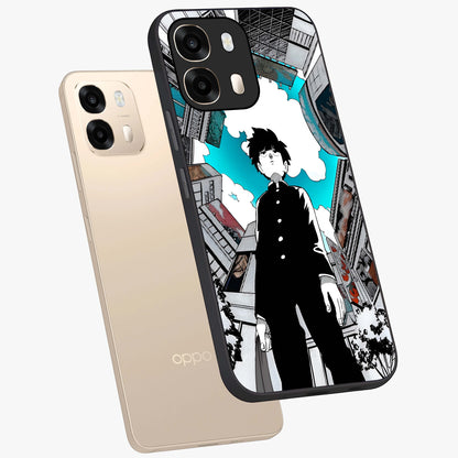 Silent Psychic Awakening Glass Case displayed in angled mockup highlighting spiritual awakening design with cosmic aesthetic.