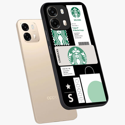 Starbucks Mocha Glass Case displayed in angled mockup highlighting stylish mocha themed design with cozy café aesthetic.