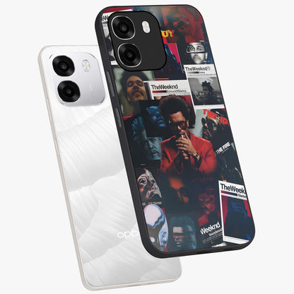 The Weeknd Glass Case displayed in angled mockup highlighting stylish pop culture inspired design with modern aesthetic.
