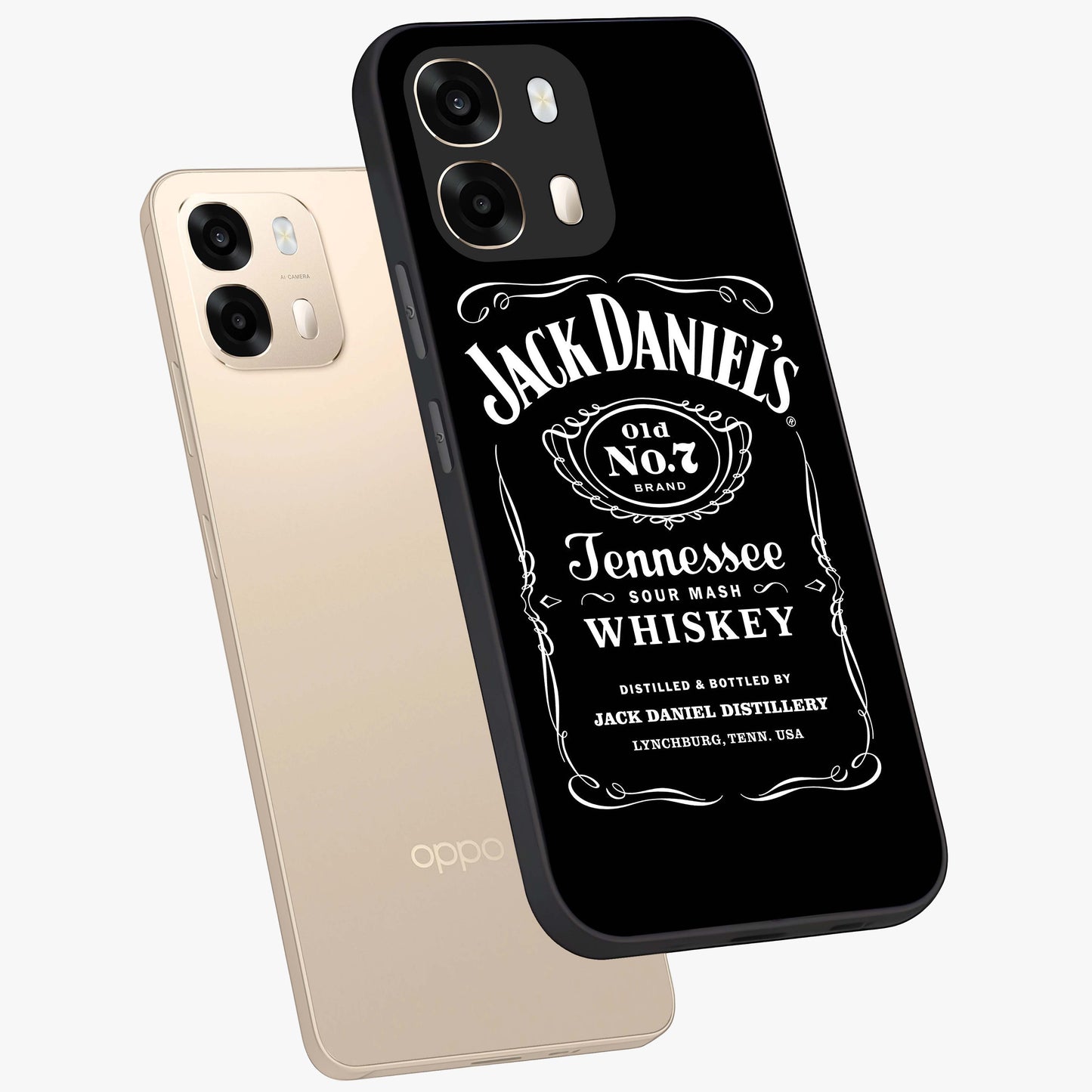 Vintage Whiskey Heritage Glass Case displayed in angled mockup highlighting retro beverage themed design with heritage aesthetic.
